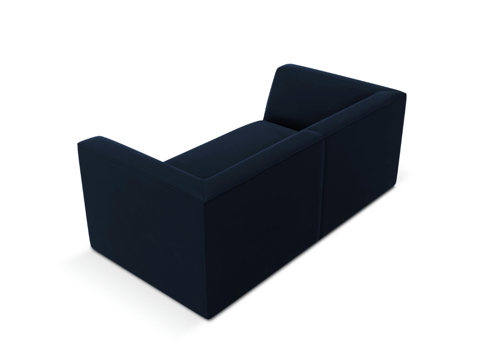 RUBY - Canapé 2 places en tissu velours bleu roi