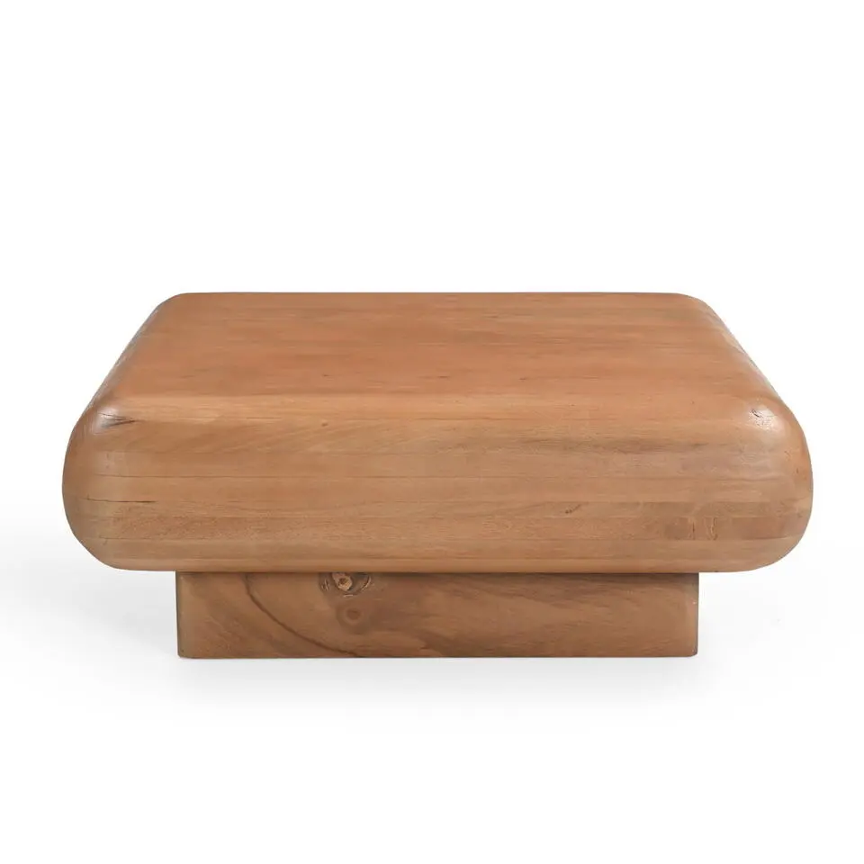 Salontafel Vierkant Naturel Hout - 80x80x32cm - Fedde