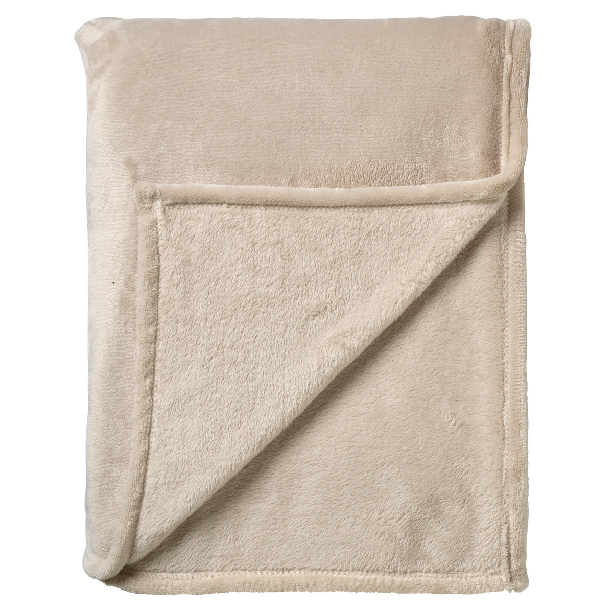 MARLEY - plaid 150x200 cm - fleece deken - extra dik - Pumice Stone - beige