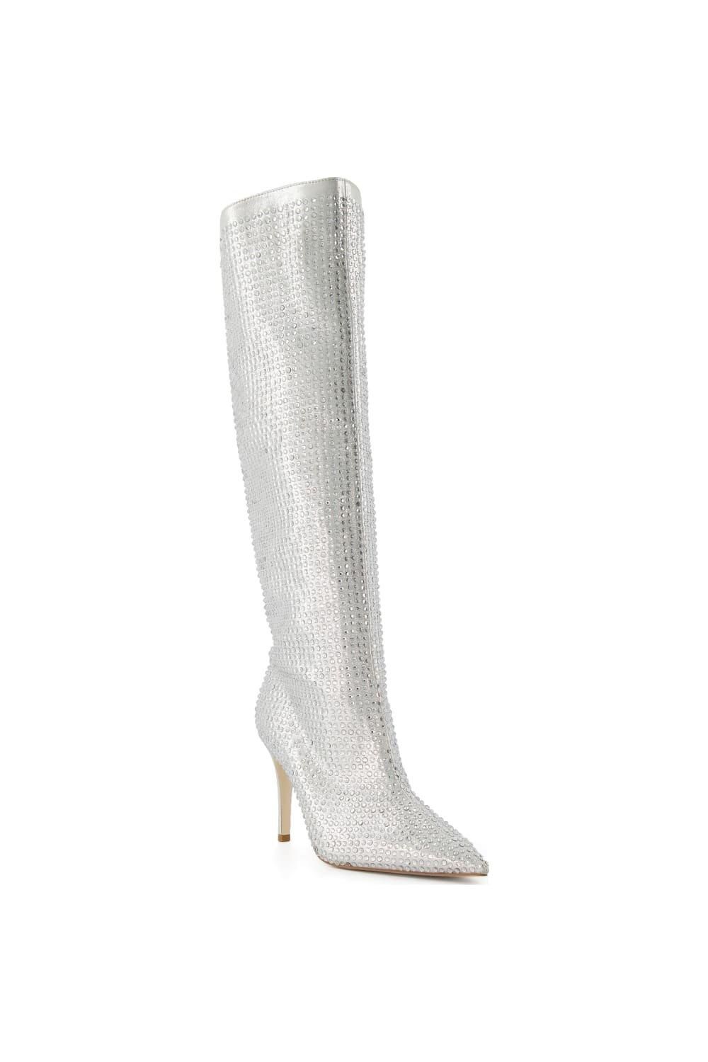 Dune London Sparkly' Suede Knee High Boots