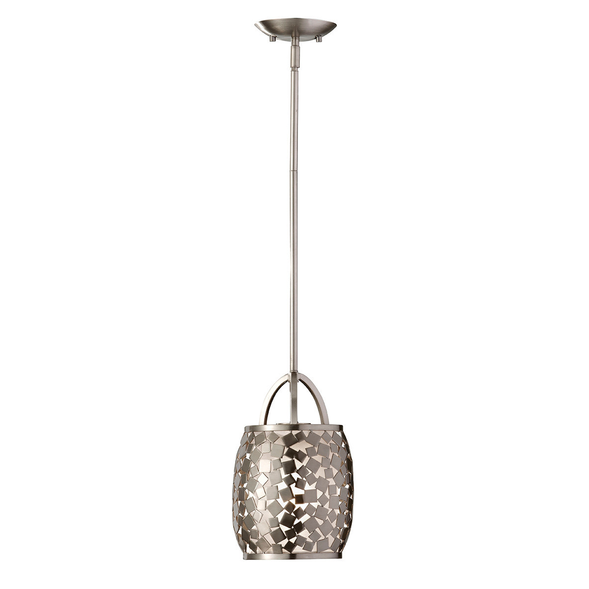 Lampa wisząca szczotkowana stal Zara 1xE27x60W Feiss