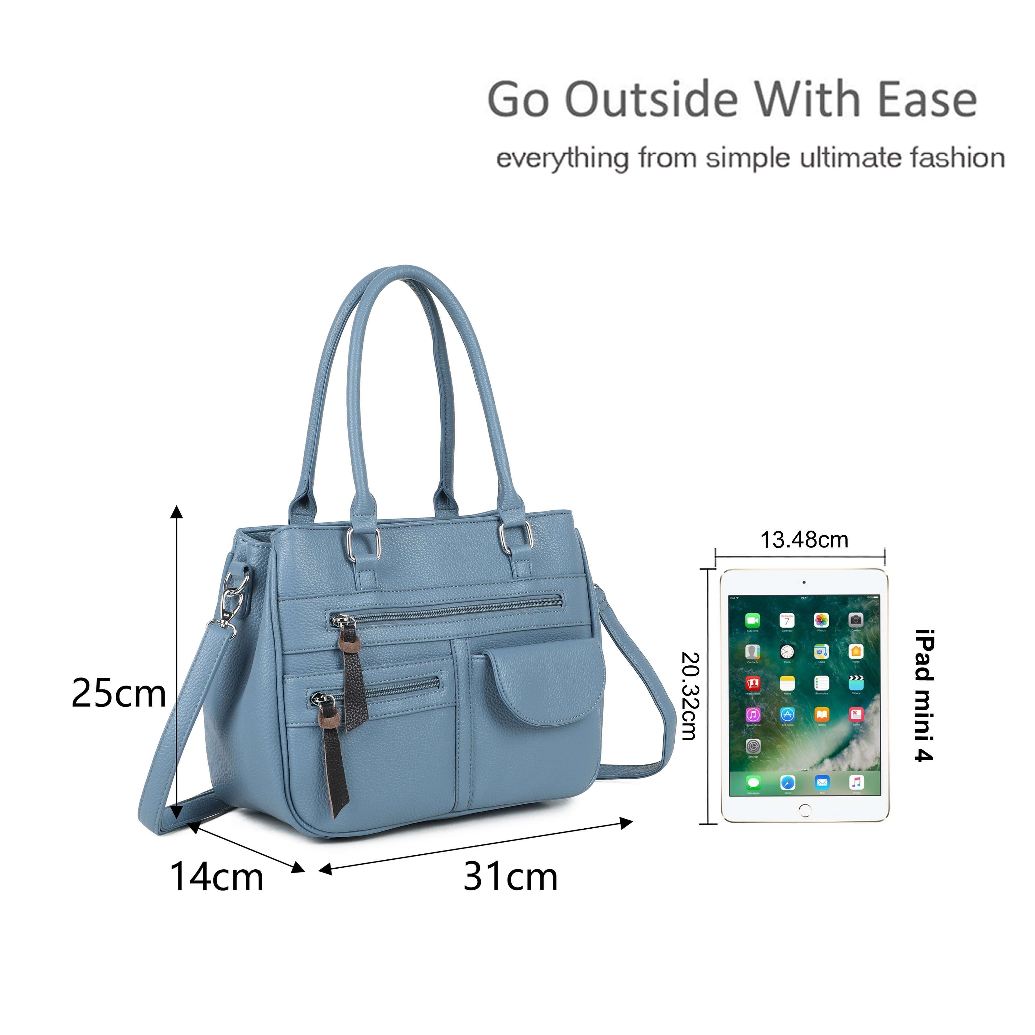 Kitise Spacious Multi Pocket Practical Crossbody Bag