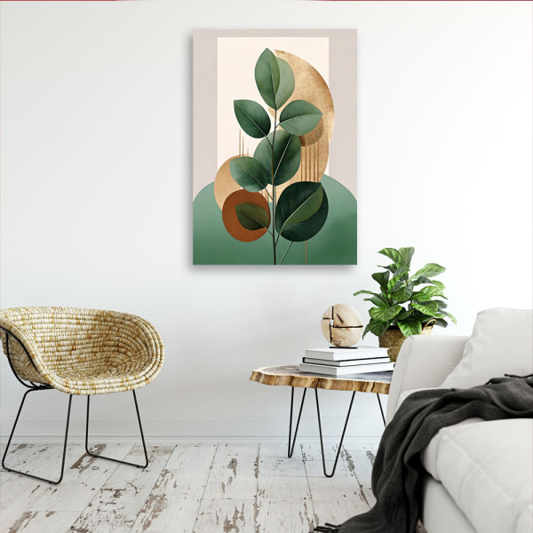 Feeby Obraz na płótnie, Liście Botanika Glam 40x60