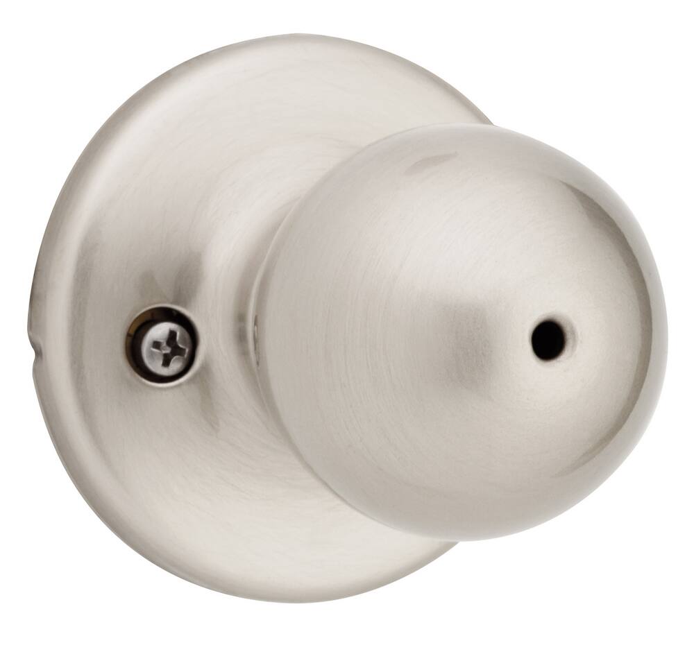Weiser Class Privacy Ball Door Knob Lock Set, Satin Nickel