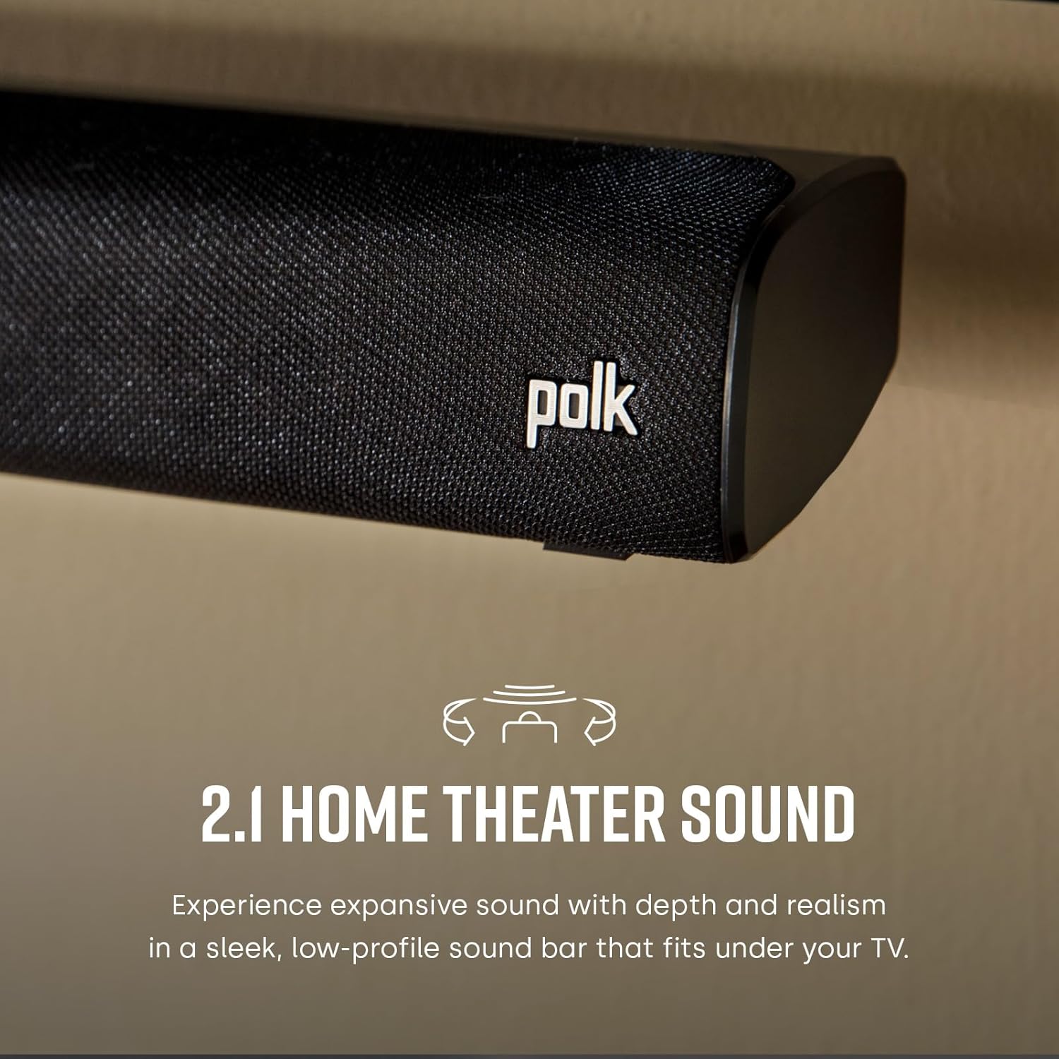 Polk Audio Signa S2 Sound Bar for Smart TV with Subwoofer  Wireless – Exclusive VoiceAdjust Technology  Ultra-Slim Design  Works with 4K & HD TVs  HDMI & Optical  Bluetooth  Wireless Streaming