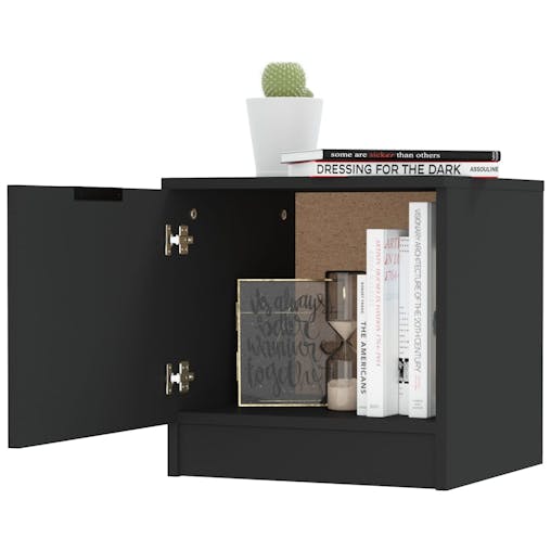 NNEVL Bedside Cabinets 2 pcs Black 40x39x40 cm