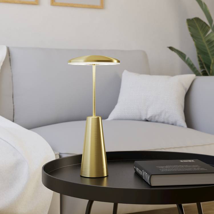 EGLO Piccola Steel LED Bathroom Portable Table Lamp - Gold