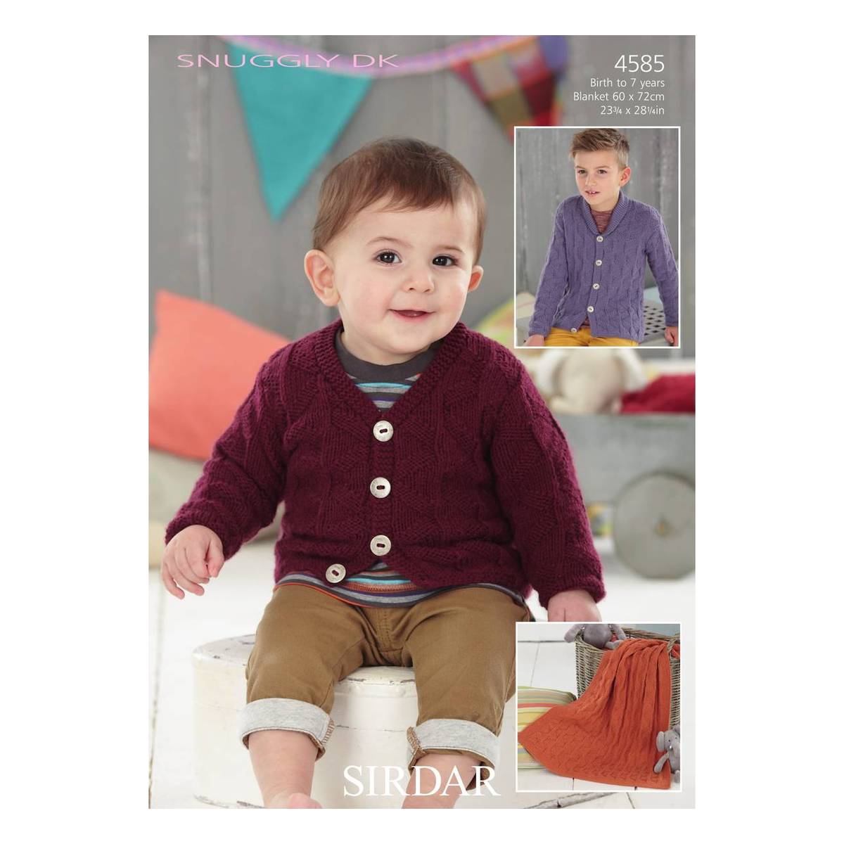 Sirdar Snuggly DK Boys' Cardigans and Blanket Digital Pattern 4585