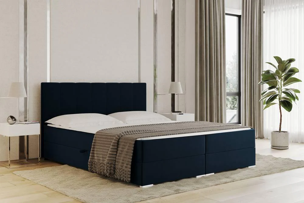 Boxspring Jaya 140x200 cm fluweel met opbergruimte