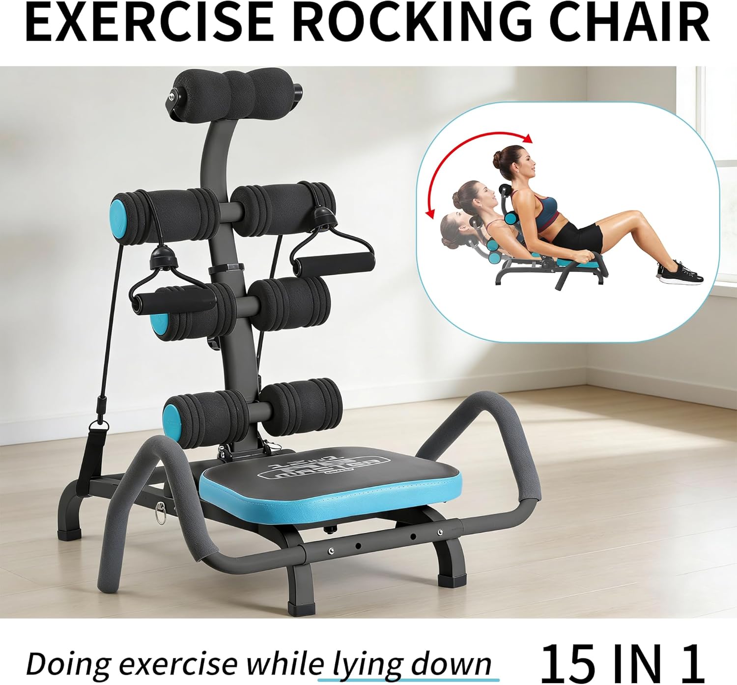 Adjustable Ab Trainer Machine - Multi-Functional Ab Machine for Stomach Workout with Waist Twisting & Core Crunch Training - Home Gym Abdominal Exercise Equipment