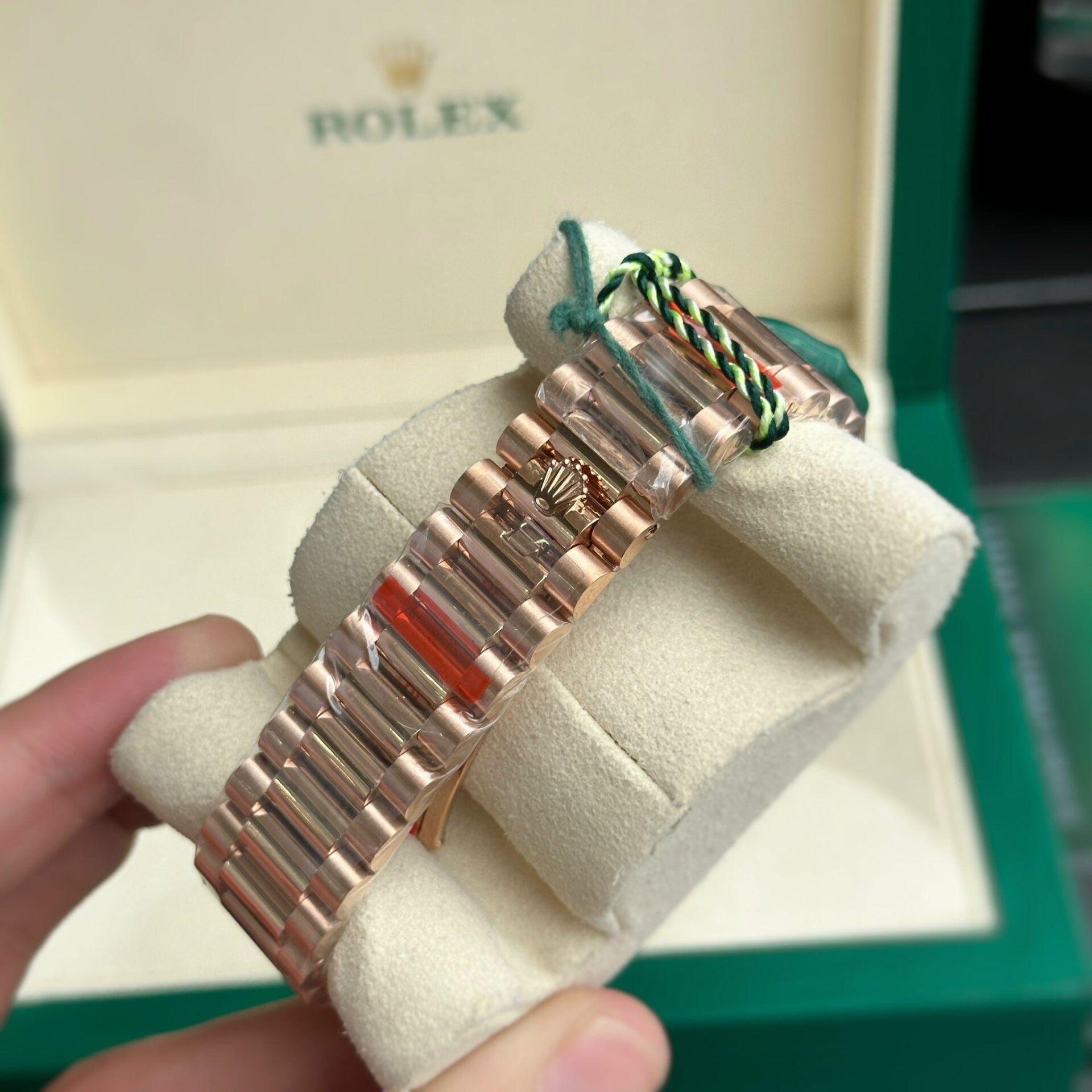 Rolex Day-Date RG Plated Chocolate Dial CZ Diamonds 36mm Replica
