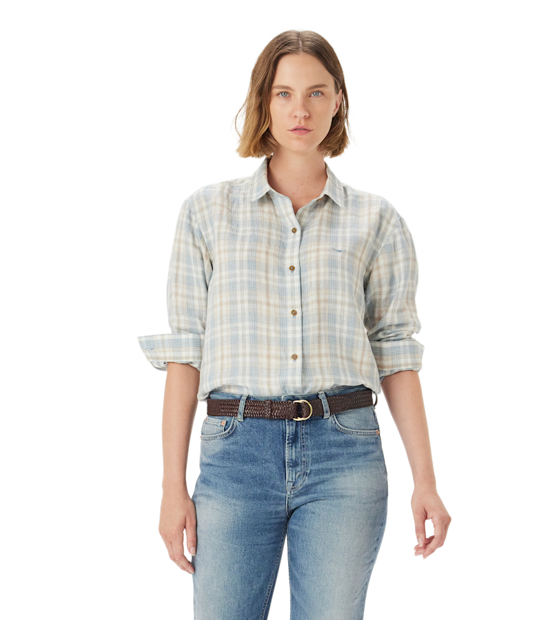 Hopeland check linen shirt