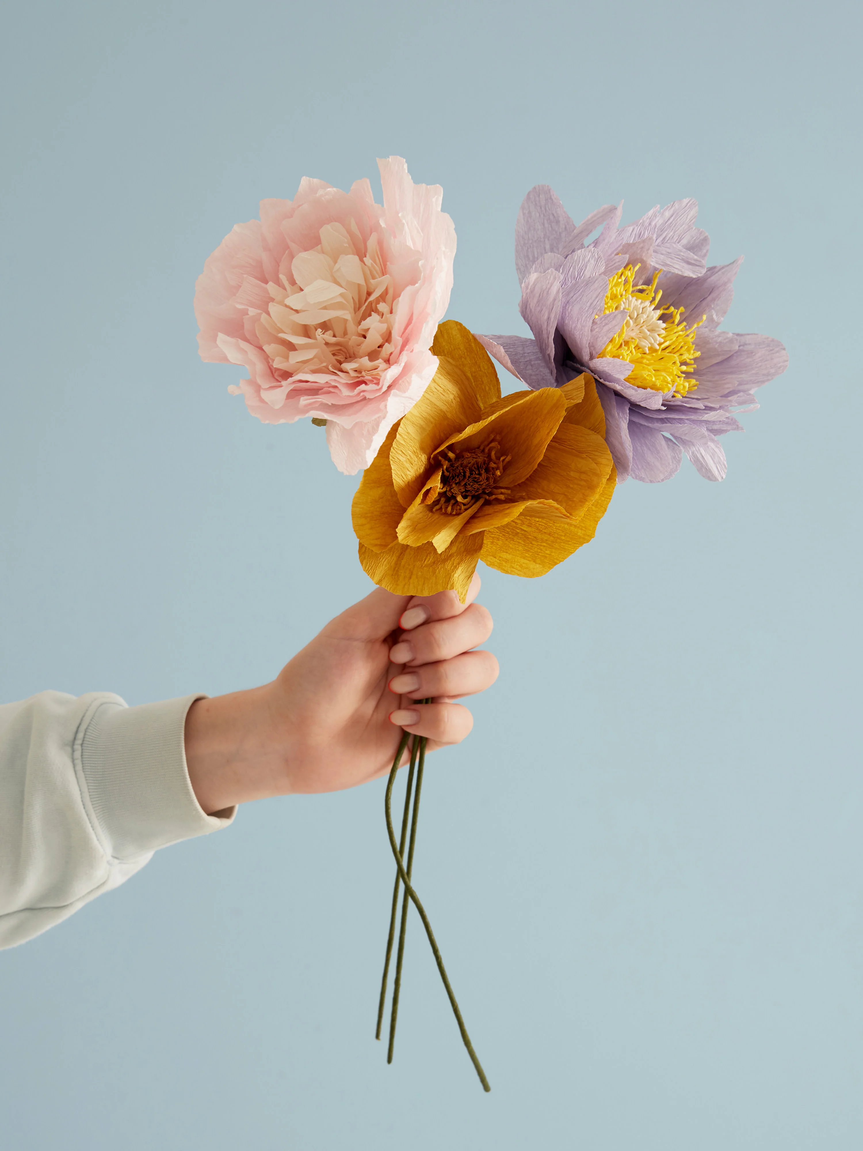 Handgefertigte Kunstblume Cottage Rose