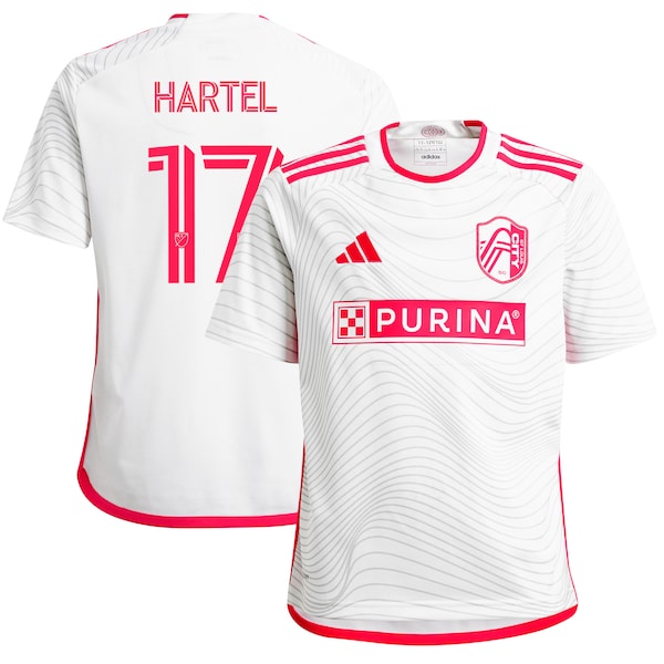 Marcel Hartel St. Louis City SC adidas Youth 2024 The Confluence Kit Replica Player Jersey - White