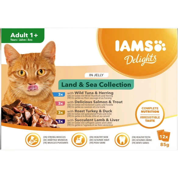 Katzen-Nassfutter »Delights«, 12 Stück, je 85 g