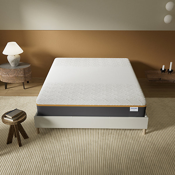 November Sleep Matelas Ferme 160x200cm - Latex Naturel &Mémoire de Forme - Ypsilon - épaisseur 28cm -