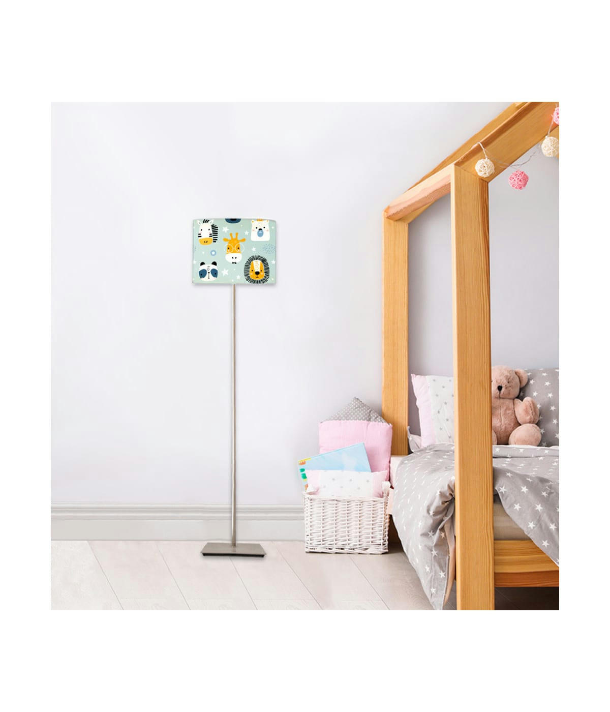 ENFANT - Abat-jour lampadaire enfant  Savane Petit Bleu D: 45 x H: 25
