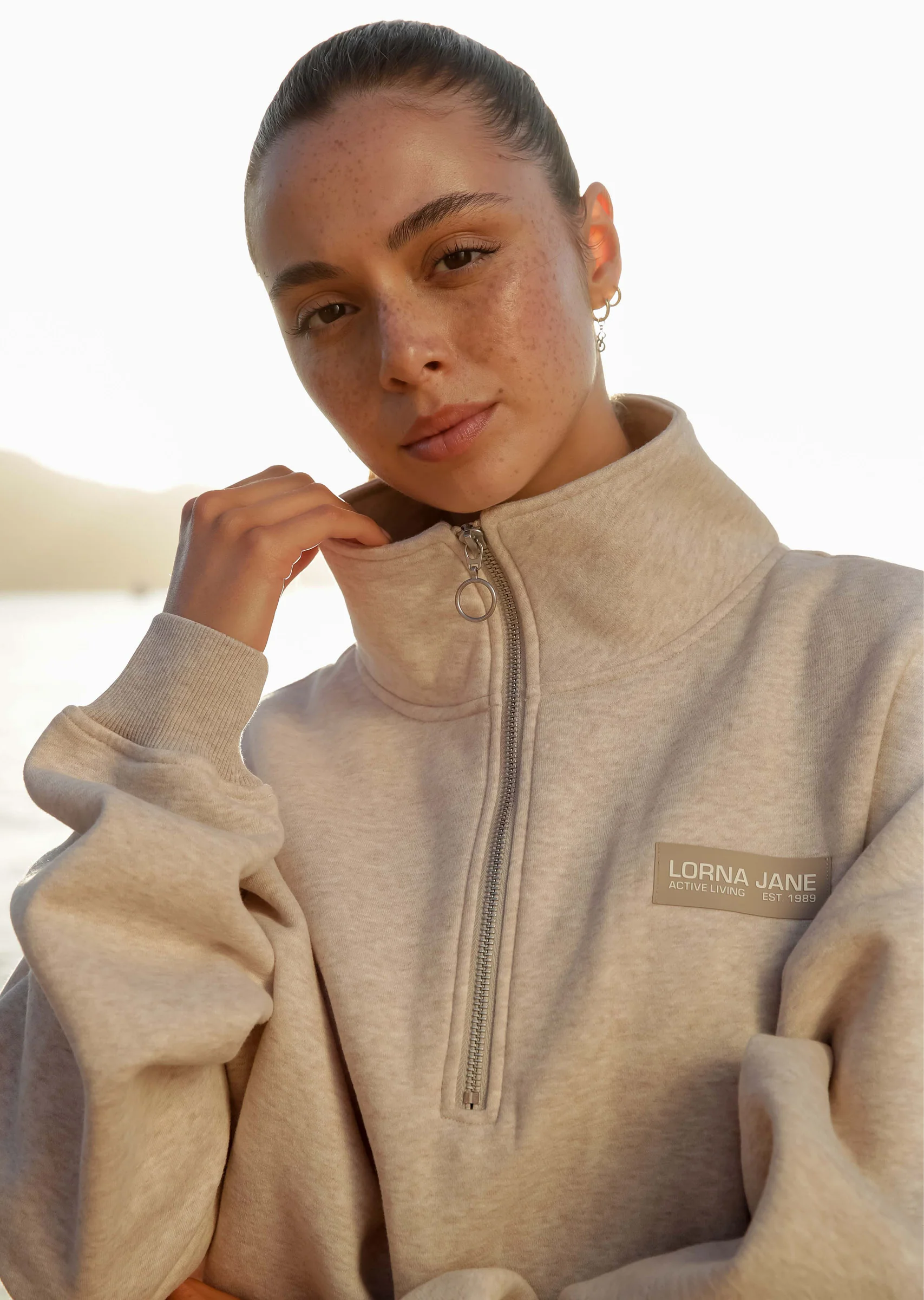 Quater Zip Fleece Oversized Sweat