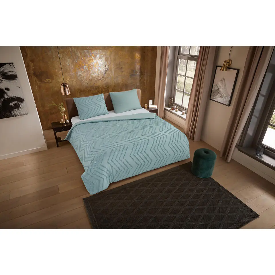 Pure Dekbedovertrek Luxe Groen-1-persoons (140 x 200/220 cm)