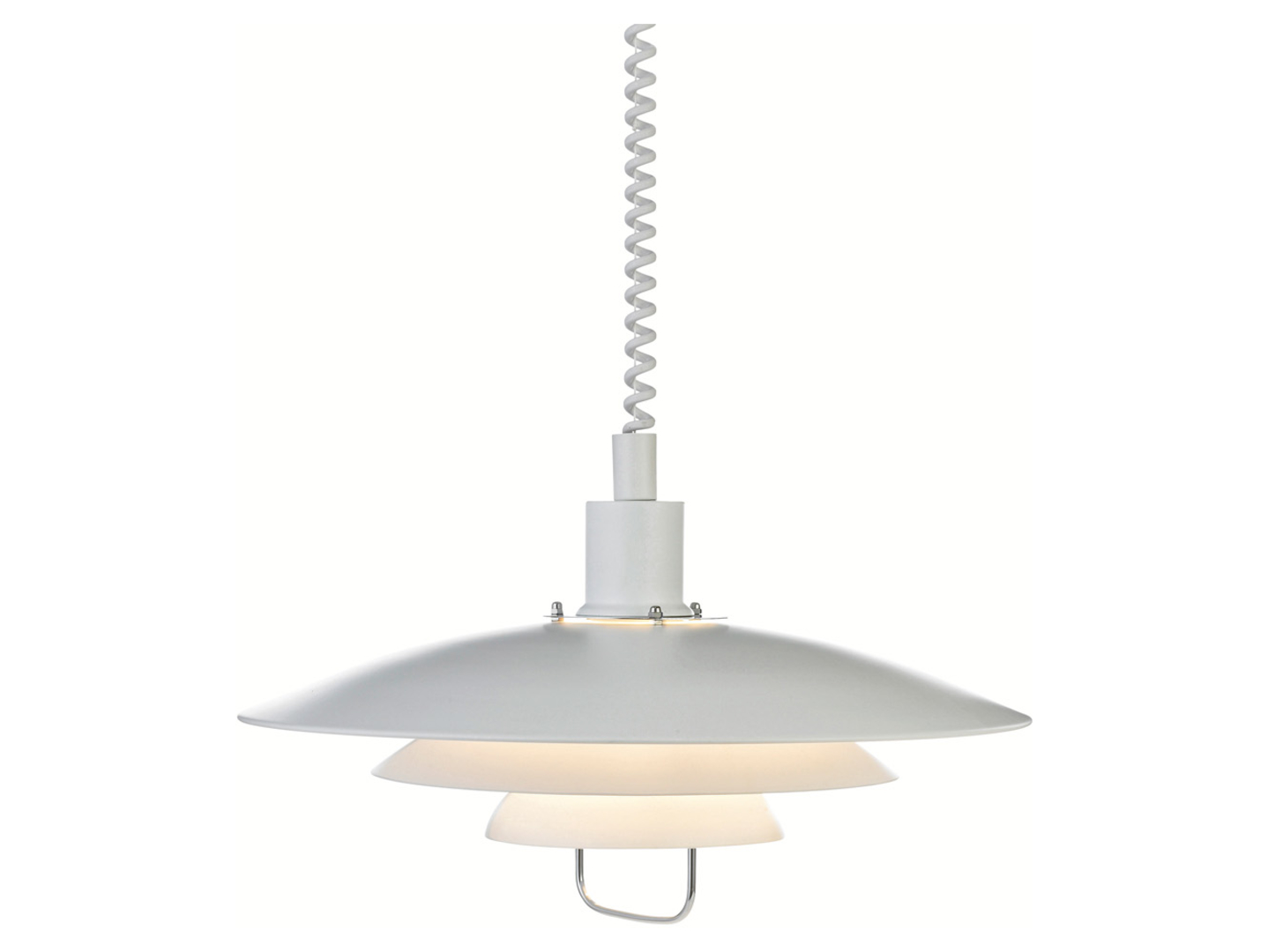 Lampa wisząca Kirkenes metalowa biała