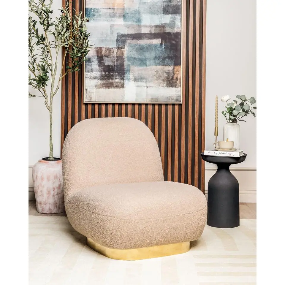 LOVIISA - Fauteuil - Beige - Polyester
