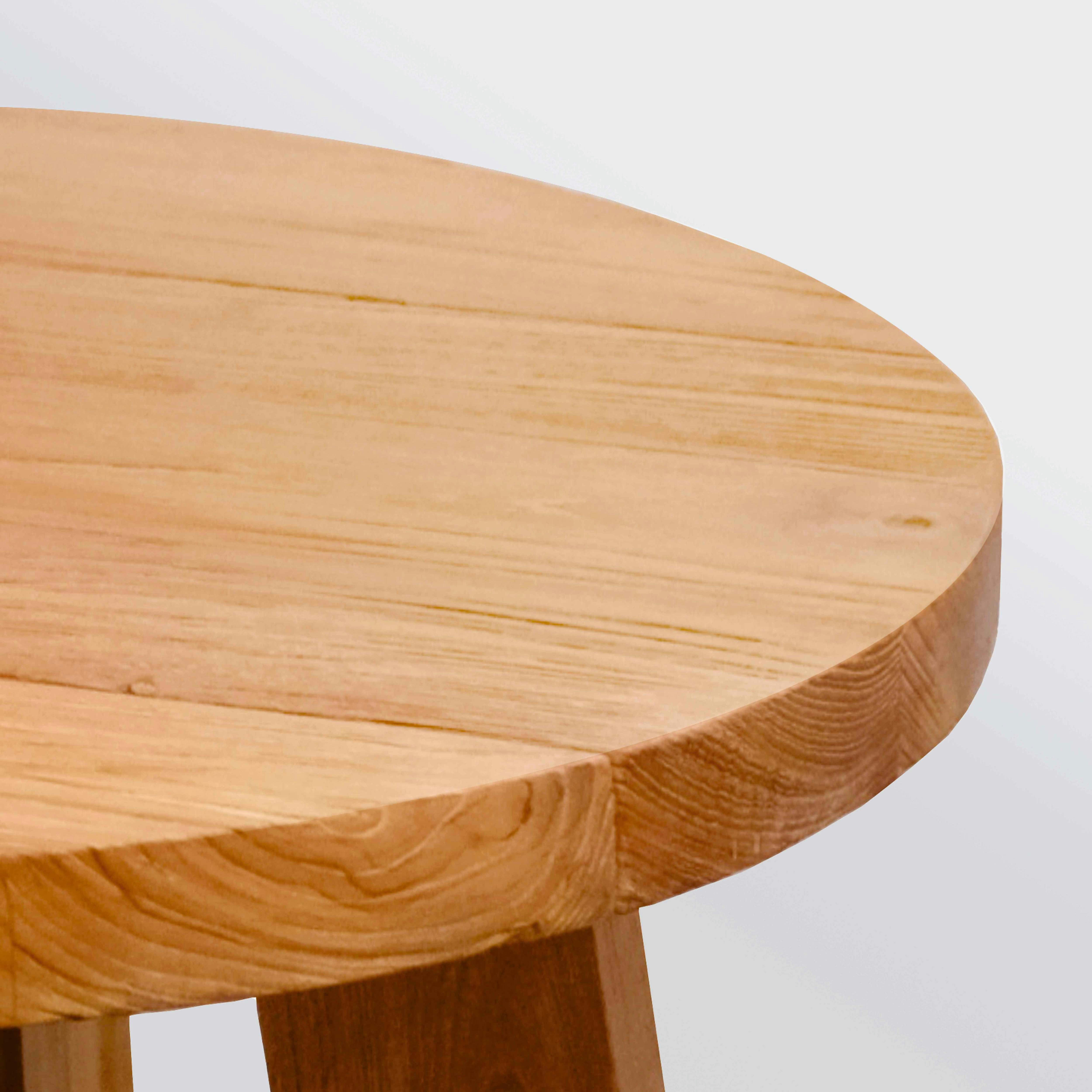 HAYA - Table basse ronde en teck massif recyclé 50 cm