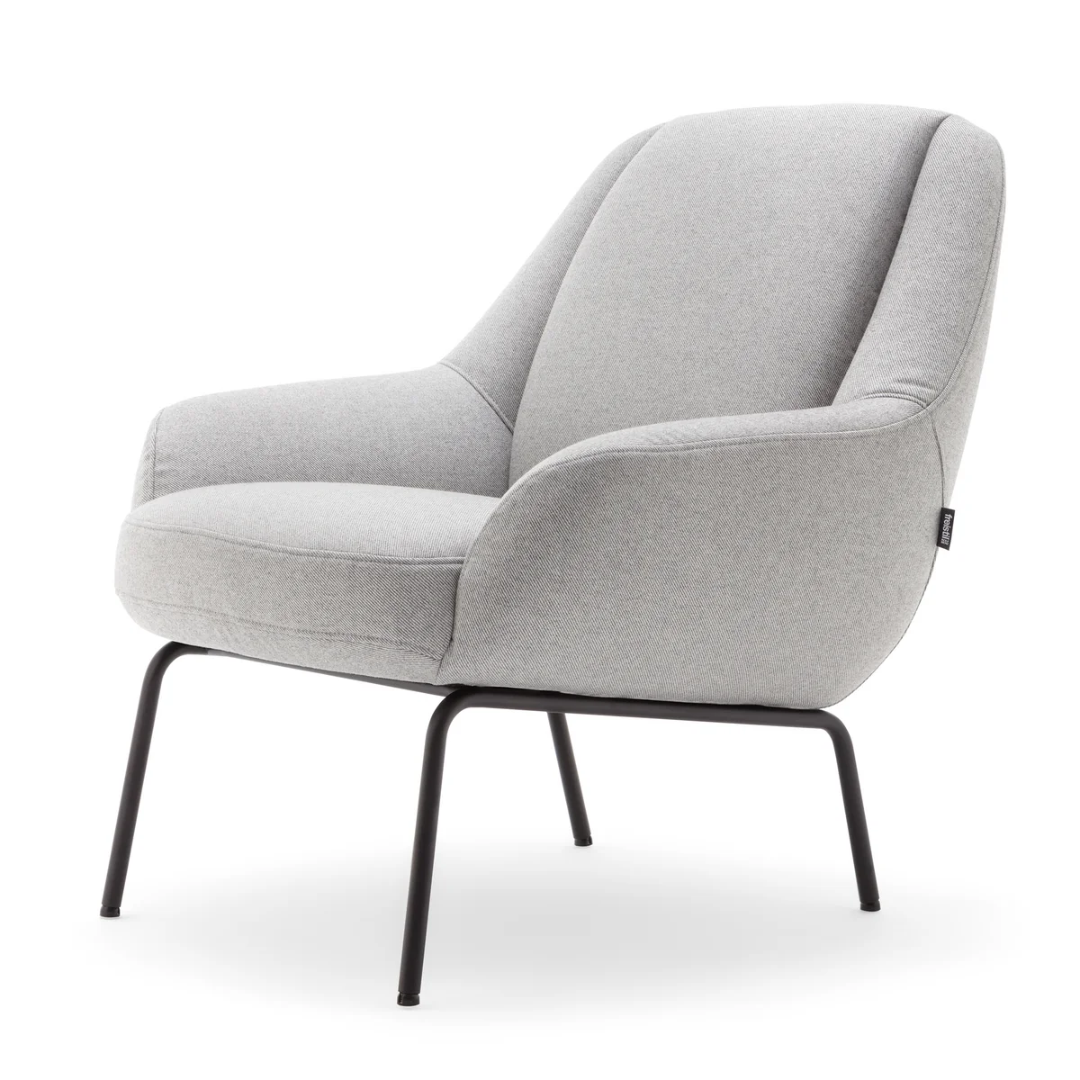 freistil - 138 Sessel, tiefschwarz (RAL 9005) / seidengrau (5467)