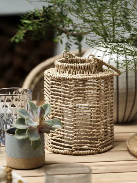 Lanterne MANDRUP Ø15xH20cm natur