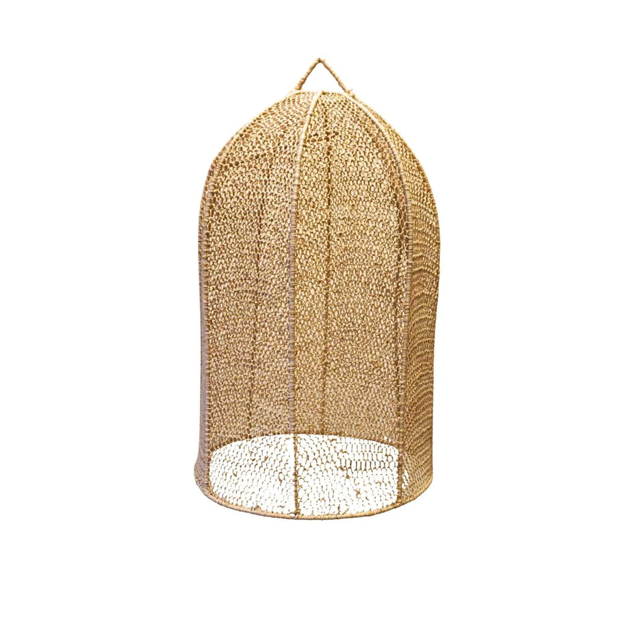 NOA MAY Hanglamp Mace - naturel - raffia/metaal - Ø 35 x h 55 cm