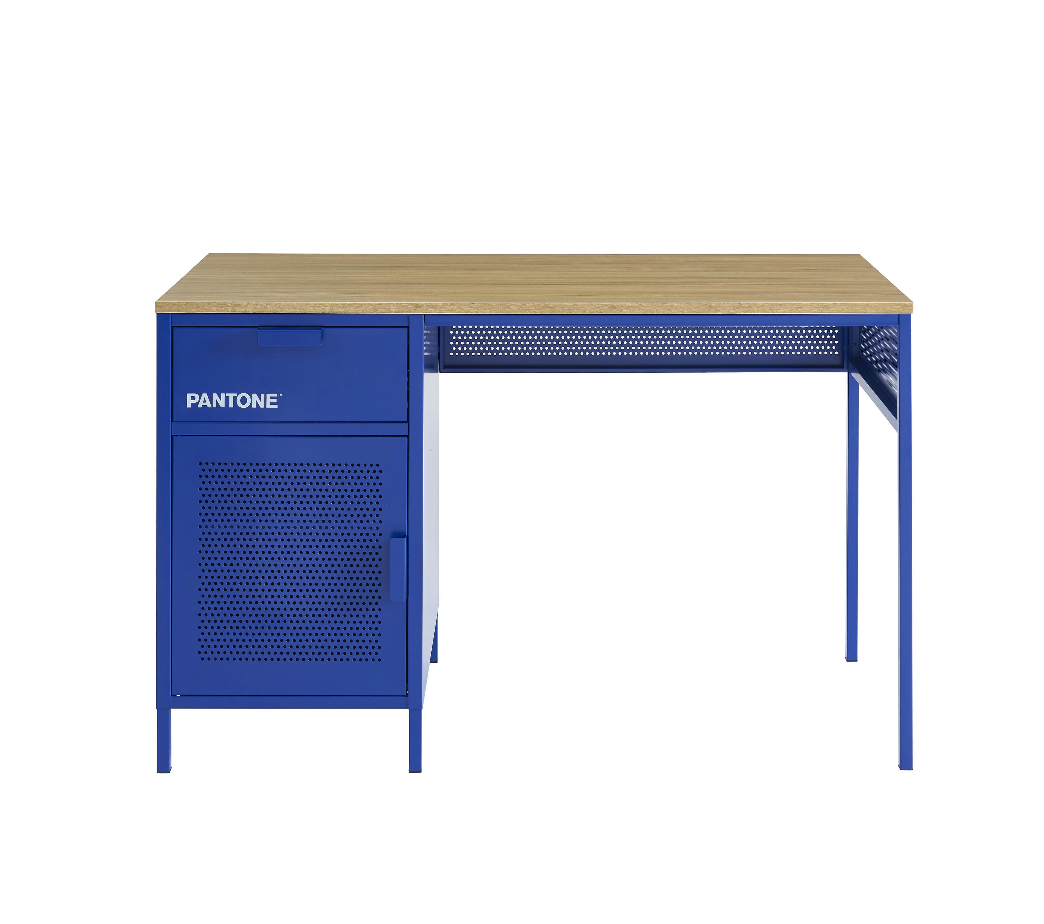 PANTONE - Bureau  métal bleu électrique 120cm