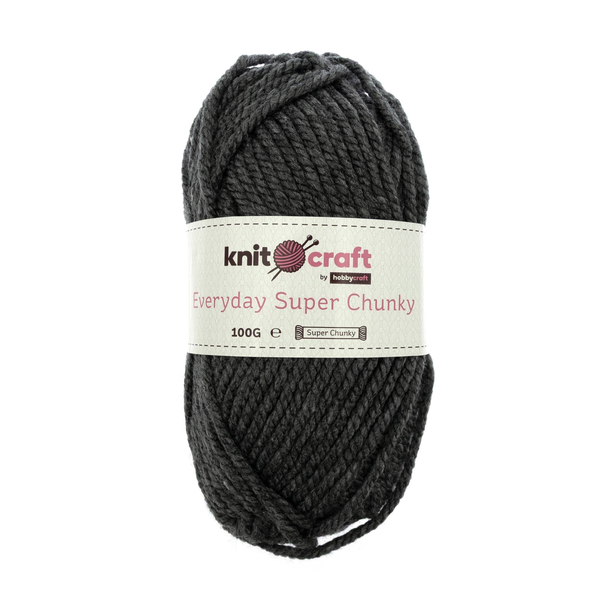 Knitcraft Grey Everyday Super Chunky Yarn 100g