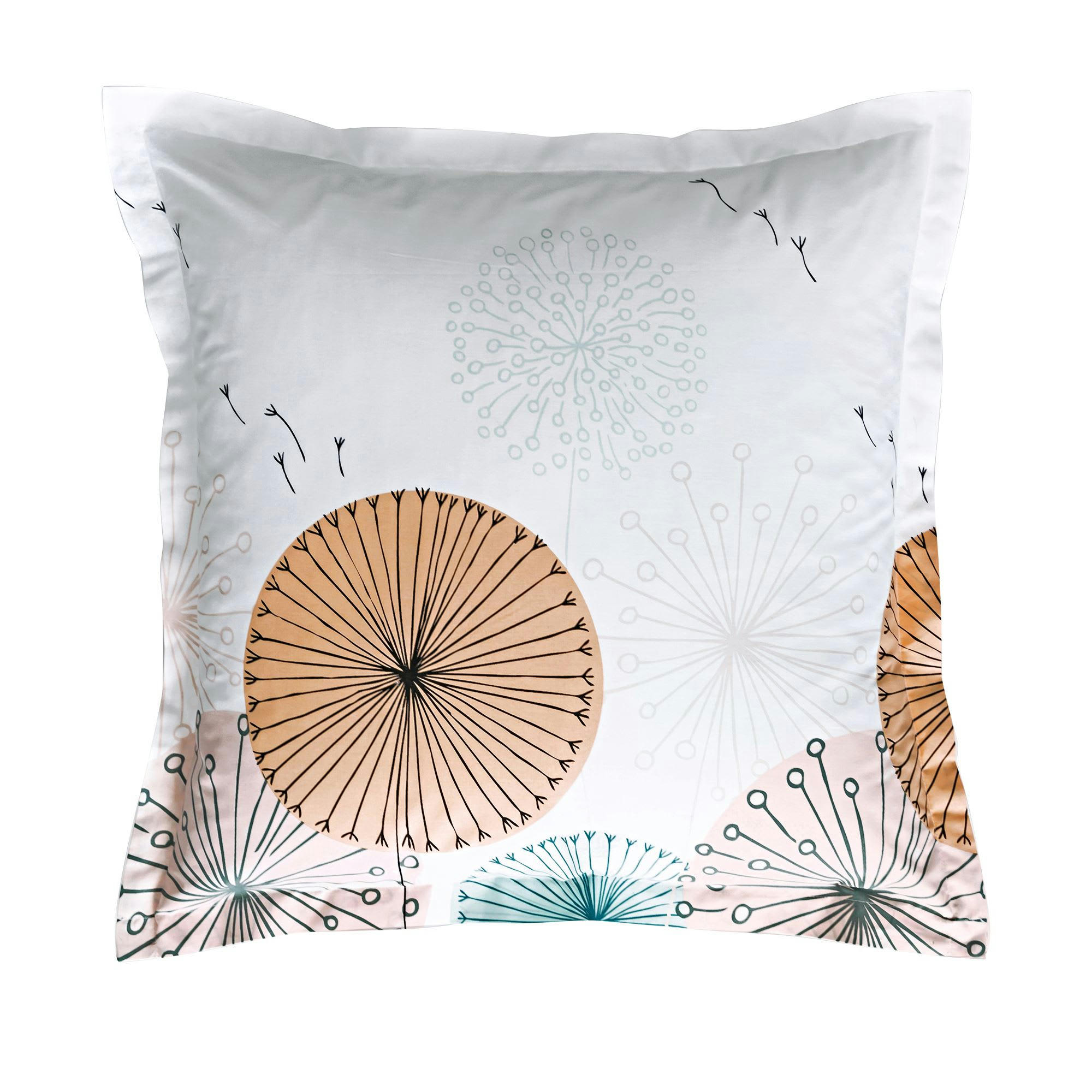 PISSENLIT - Taie volant 50x70 vert céladon en coton