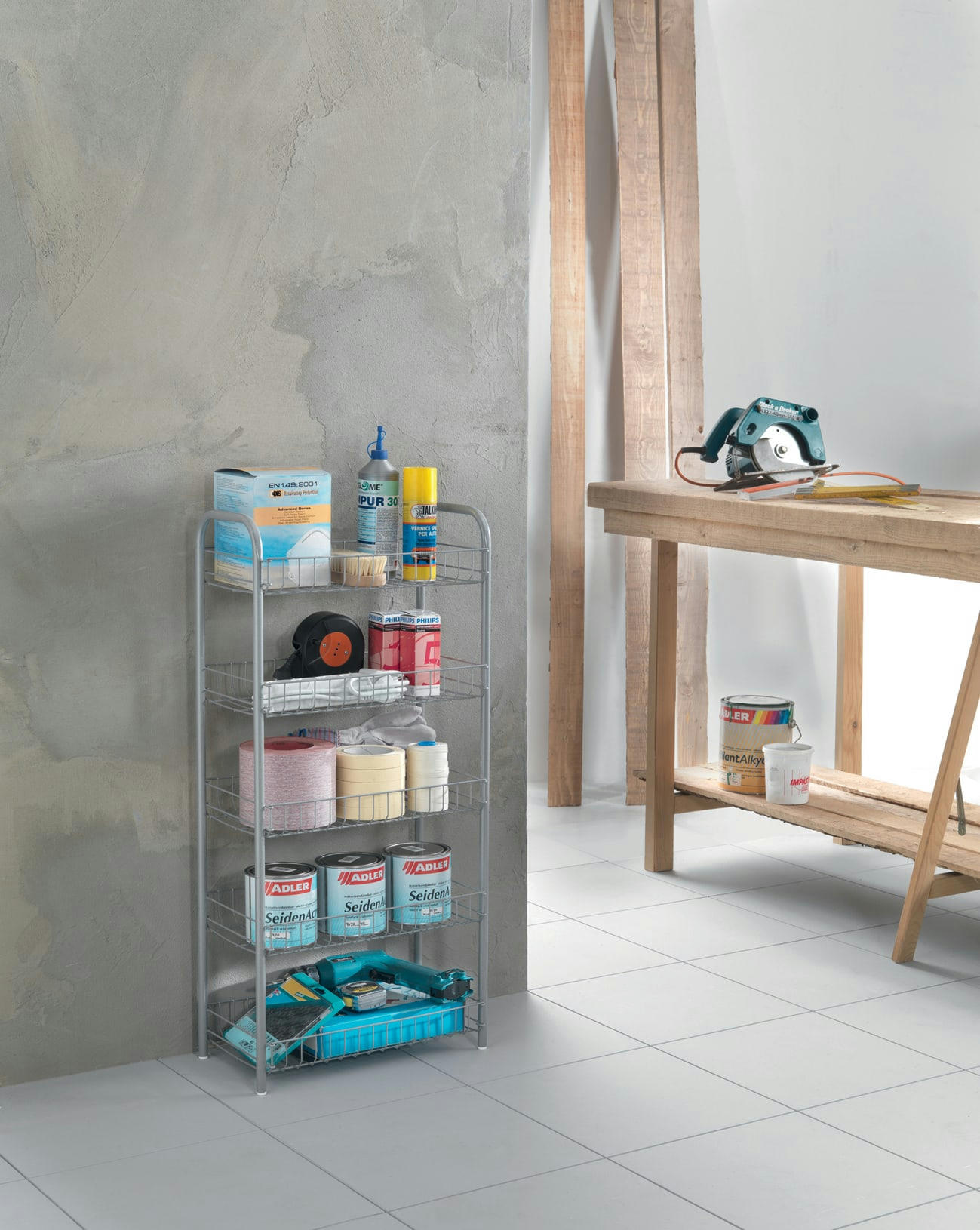 - Desserte démontable 5 paniers silver