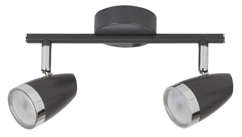 Listwa sufitowa antracytowa Karen LED 2x 4W biały ciepły IP20 Rabalux