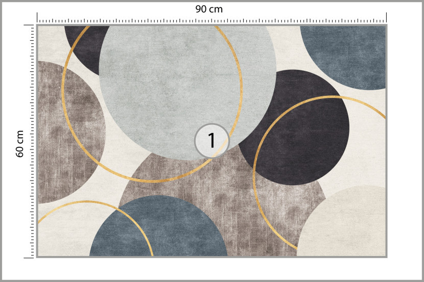 Fototapeta Ścienna Wzór GEOMETRYCZNY Koła Mural 90x60cm