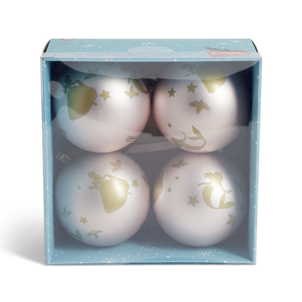 Boule de No&euml;l Disney Bambi rose Ø8cm x4