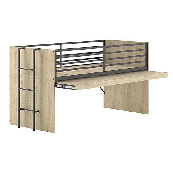 Lit mi-hauteur 90x200 sommier inclus Vipack Sam Bois