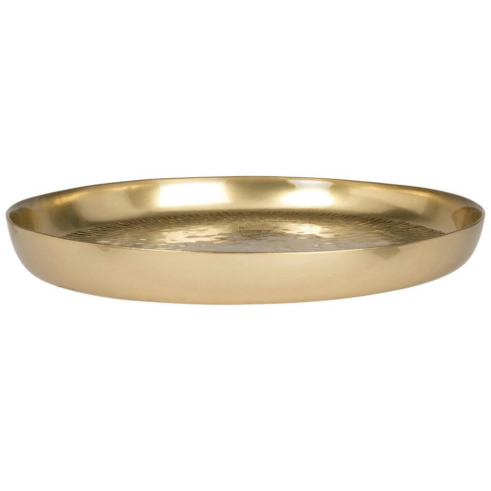 CALEEN - Plateau en verre martelé doré D35