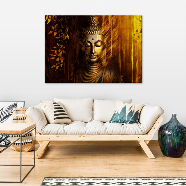 Feeby Obraz na płótnie, Złoty Budda 60x40
