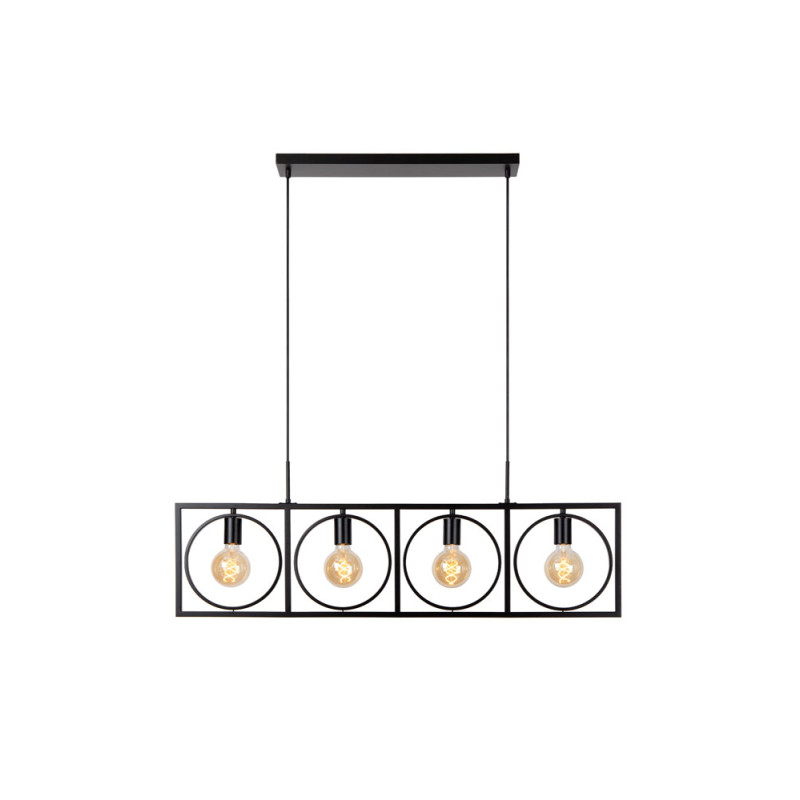 Suspension Suus noire E27 4 x 40 W LUCIDE