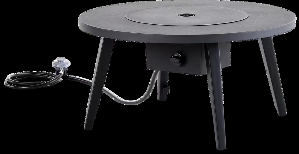 CANVAS Blackcomb Round Outdoor Fire Pit Table, 26000 BTU, Black