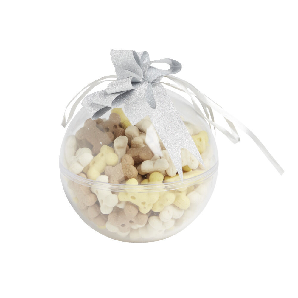 Friandises pour chien dans boule de No&euml;l Ø10cm