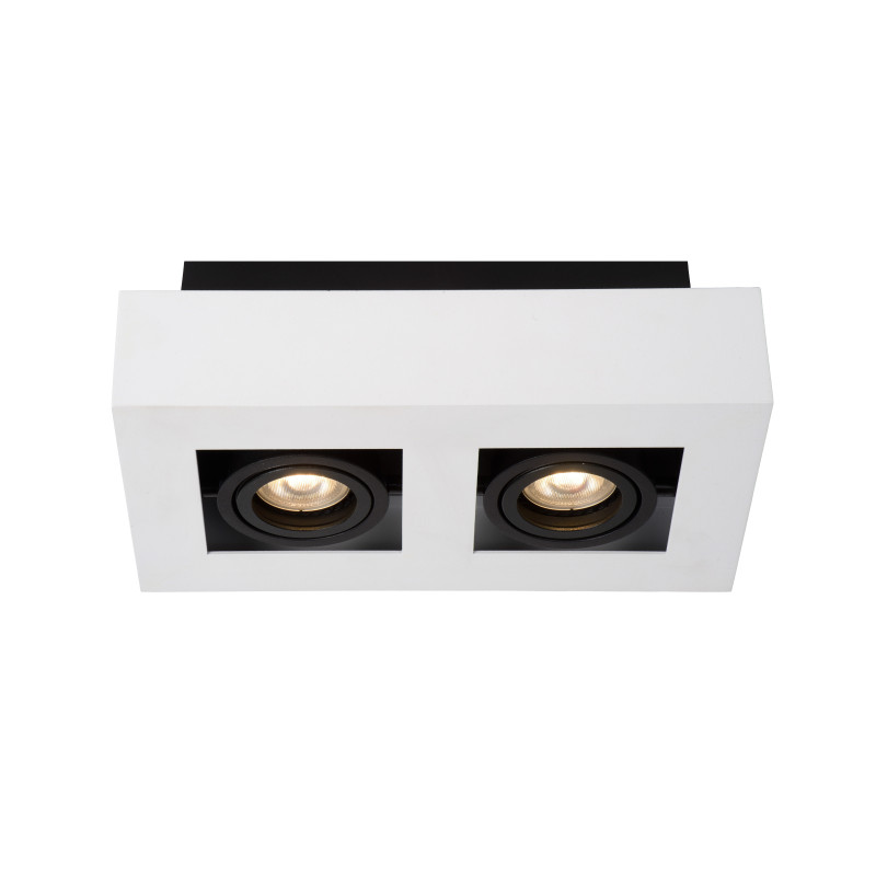 Spot LED Xirax blanc dim to warm GU10 2 x 5 W LUCIDE