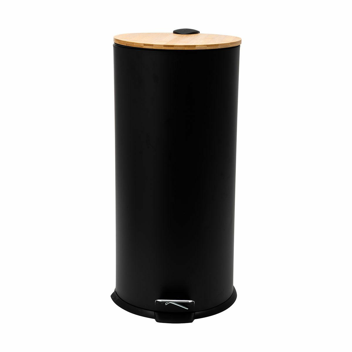 Kosz na śmieci Bamboo Essentials 30 L czarny jednokomorowy