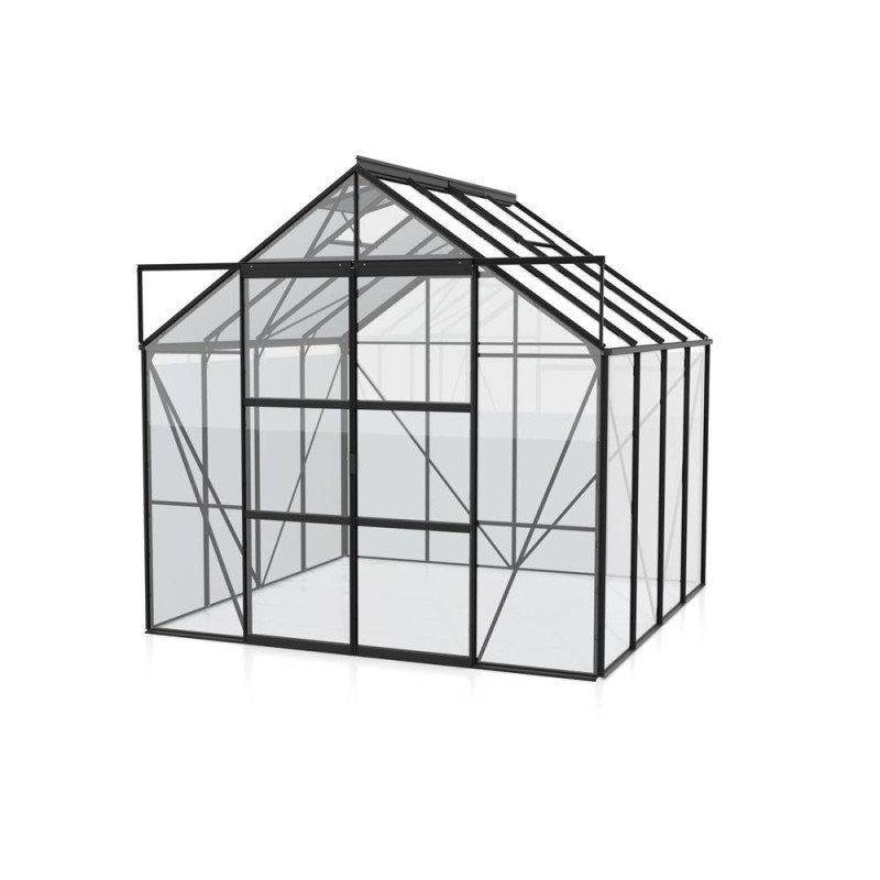 Serre en verre Uranus noire 6,7 m² VITAVIA