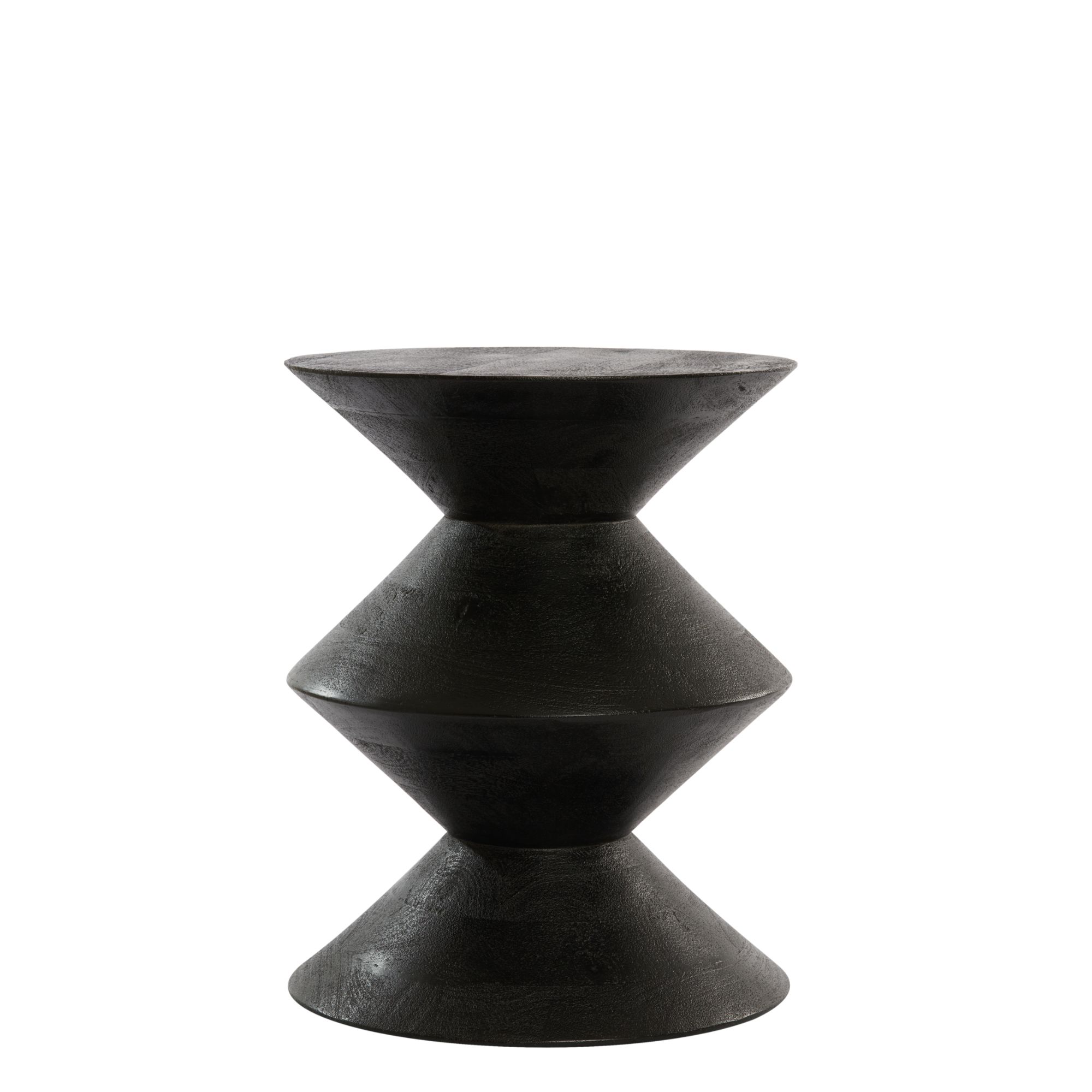 Light & Living bijzettafel Larus - zwart - Ø40cm