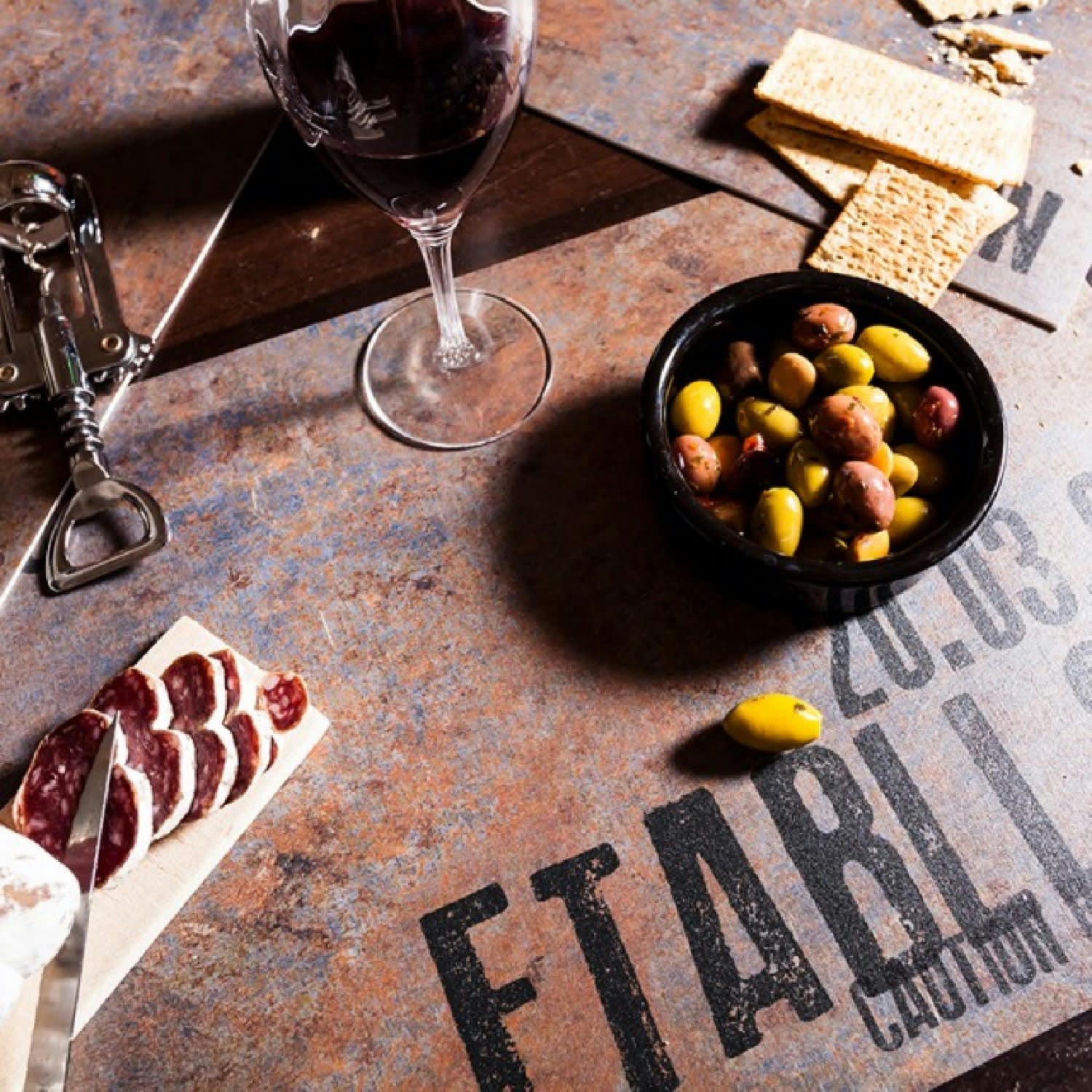 FULL METAL - Lot de 4 sets de table L 40xl 30cm Marron Rouille Indus