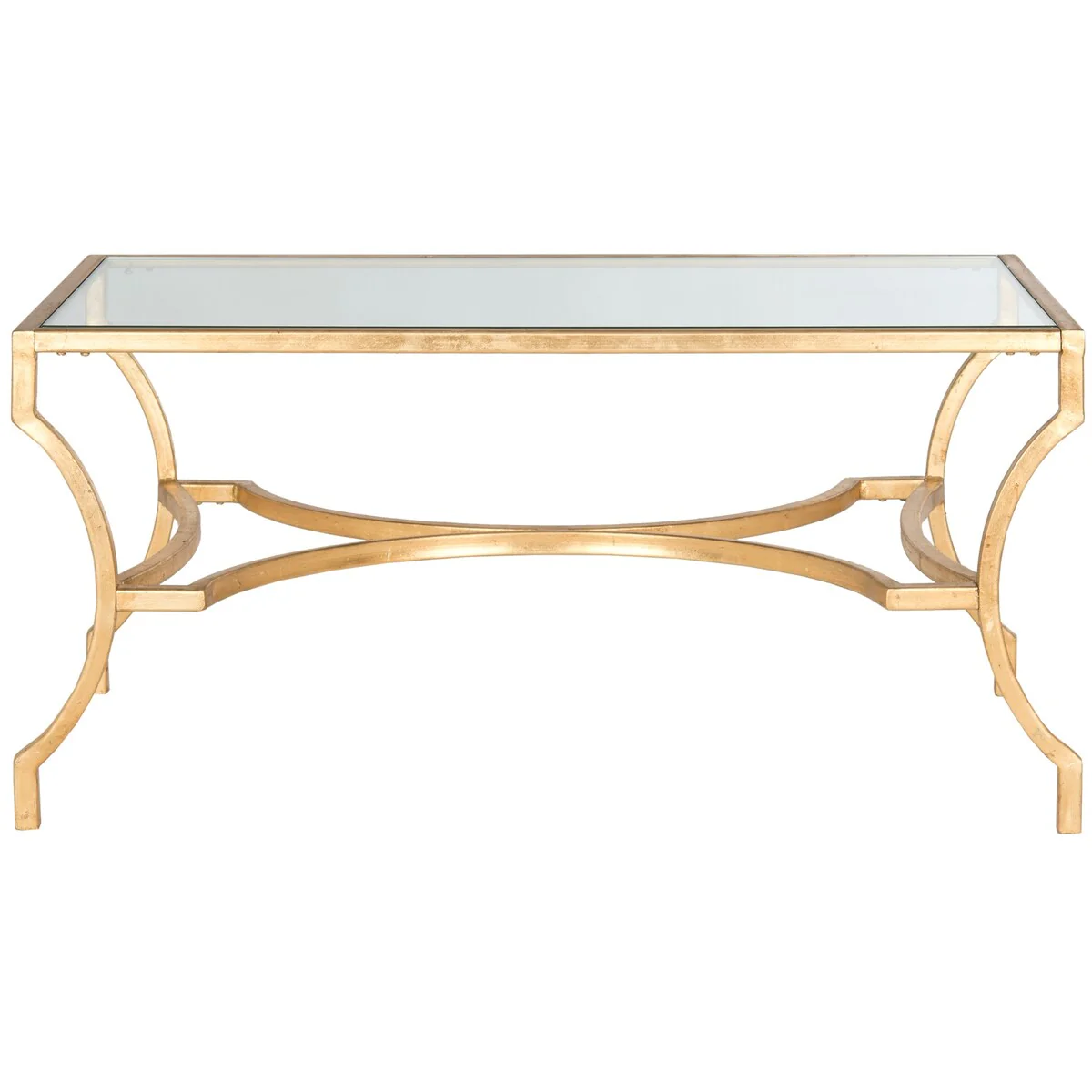 SAFAVIEH Marva Gold Coffee Table - 37 x 20 x 17 - 37Wx20Dx17H