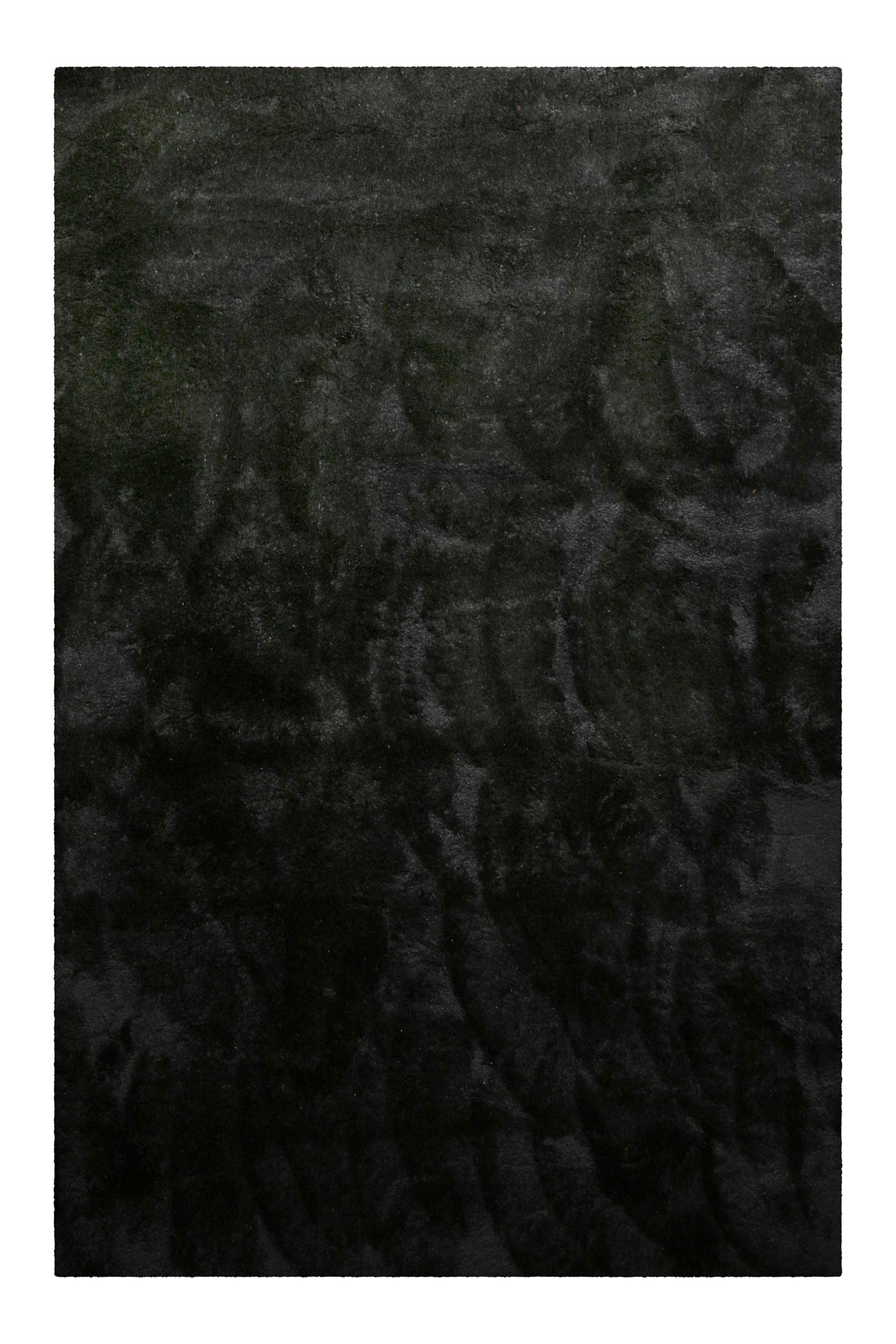 LULU - Tapis à poils longs, doux et moelleux, noir  80x150