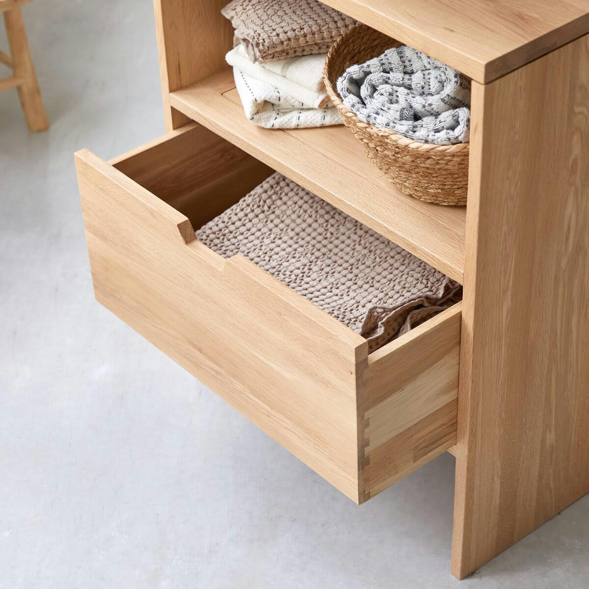 KWARTO - Meuble sous vasque en chêne massif 60 cm